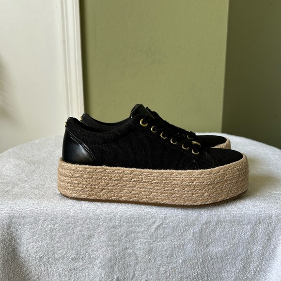 Michael Kors Black Espadrille Casual Shoes Sz 5 - Picture 3 of 14